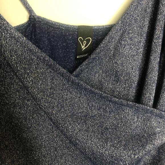 WINDSOR SEXY NAVY SPARKLE DRESS SZ S - Picture 2 of 5